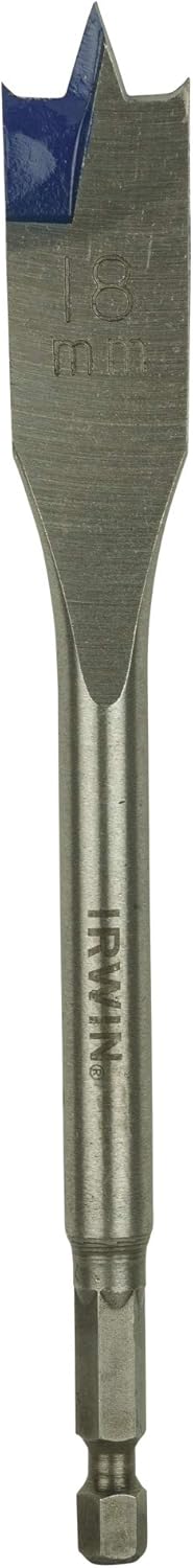 Irwin 10502811 4X Blue Groove Flat Bit, 18mm x 152mm