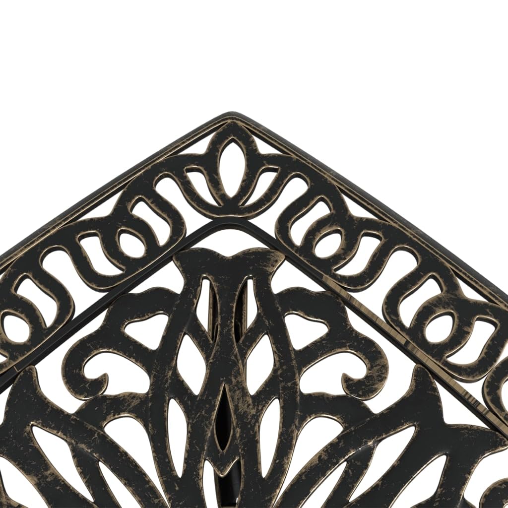 Mesa de Jardín Aluminio Fundido Bronce 53x53x53 cm, vidaXL