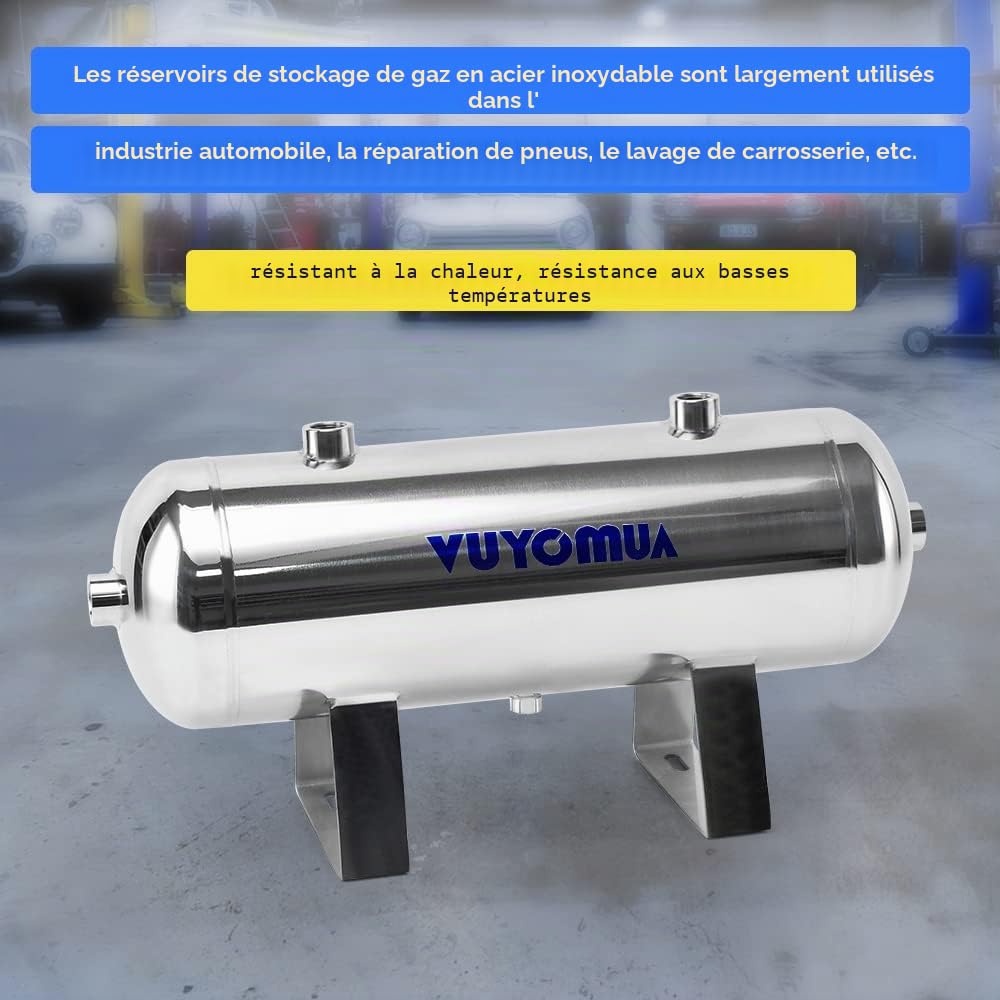 Mini réservoir d'air et d'eau Portable en Acier Inoxydable 304 Haute Pression (10 L-SG)