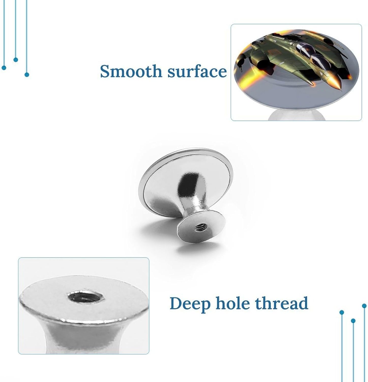 Cabinet Handles Round Drawer Pulls Jet Fighters Dresser Knobs for Cabinets and Drawers Handle Kitchen Cabinet Pulls for Bathroom Cupboard Drawers Cabinet Pulls for Kitchen Door