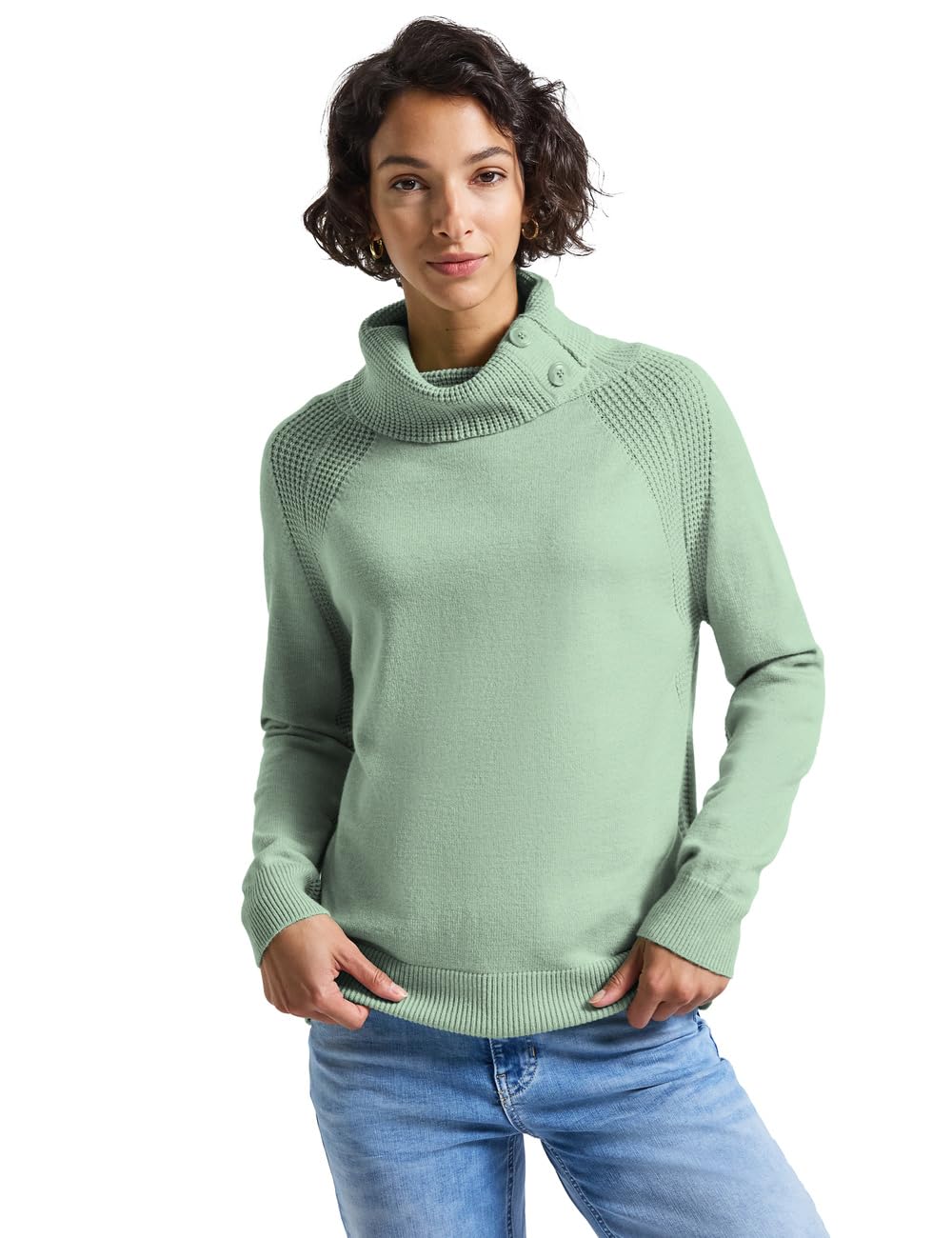 Street One Damen Pullover mit Stehkragen