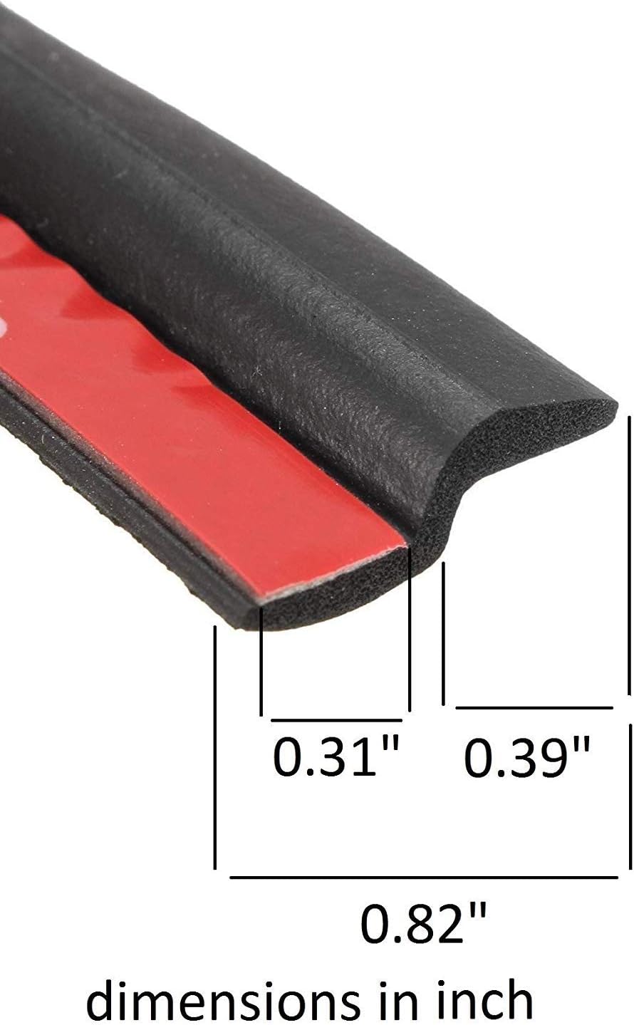 A178-3F Z Shape Window Door Rubber Seal Weather Strip Hollow (3 Feet)