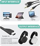 3.5mm Replacement Arctis Headset Cord Audio Cable Charging Wire Compatible with SteelSeries Arctis 7, Arctis 5, Arctis 3, Arctis Pro Wireless, Arctis Pro Gaming Headsets to PC Laptop