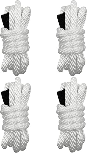 Miniatura 4 de ISURE MARINE 4 piezas de cuerda de parachoques de barco de nailon trenzado doble de 6.5 x 38 pulgadas, líneas de guardabarros de barco, flotadores