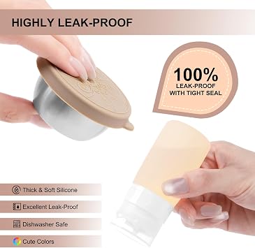 MICEBAY 8-Pack Salad Dressing Container, Leakproof Squeeze Bottles