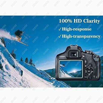 ULBTER Screen Protector for Canon EOS Rebel T7 T6 T5 2000D Camera & Hot Shoe Cover, [2+3Pack] 0.3mm 9H Hardness Tempered Glass Flim Anti-Scrach Anti-Fingerprint Anti-Bubble