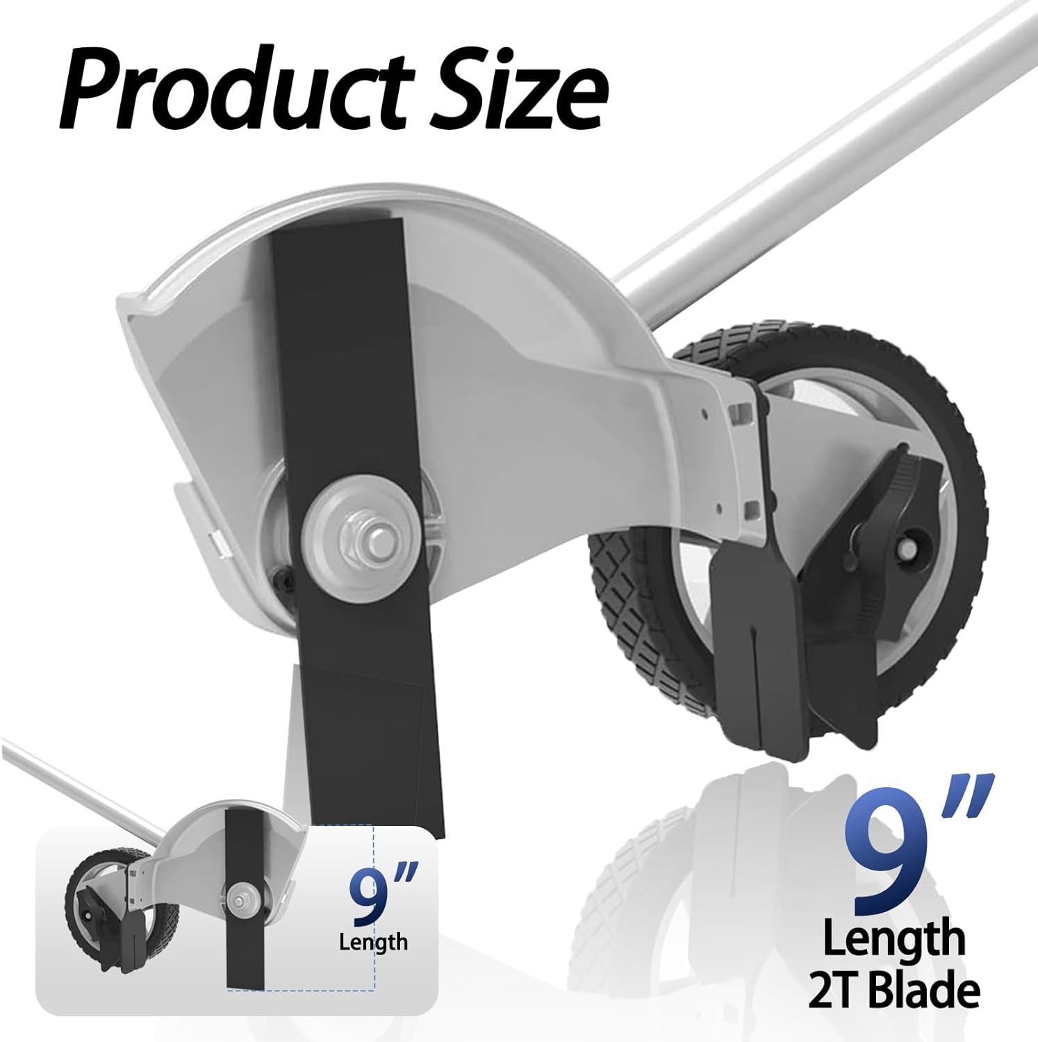 Kerlista 8 inch Wild Edger Attachment Compatible with Snapper suneeker Worx skil ryobi Toro Weed Eater Kobalt Craftsman Trimmer Plus greenworks Powerhead Sliver