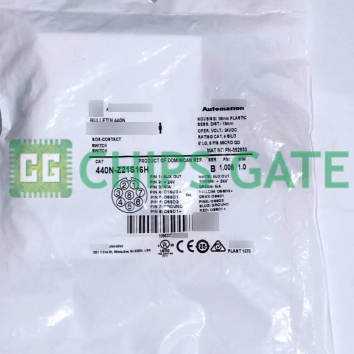 New Sealed 440N-Z21S16H Ser B SensaGuard Non-Contact Switch