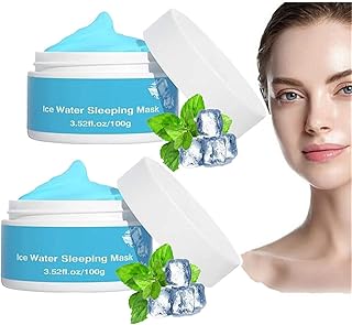 Beauty Hydra Moist Moisturizer Ice Water Sleeping Mask, hidratante água gelada sono máscara facial, hidratante noite sono máscara facial, ácido hialurônico hidratante creme de pele (2PCS 100g)
