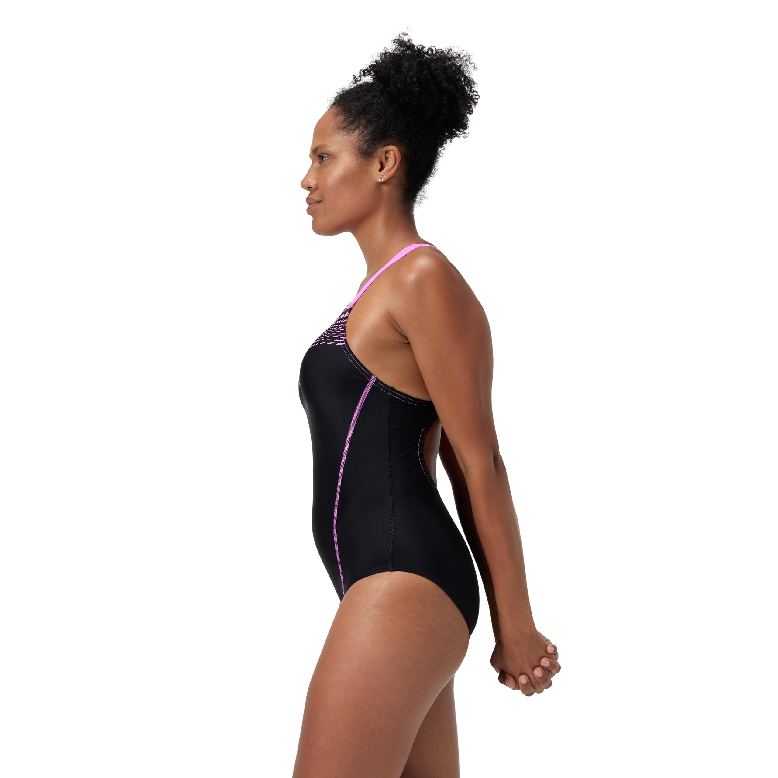 Speedo Damski strój kąpielowy Hyperboom Splice Racerback Kostium kąpielowy Neon Violet Rozmiar 86 cm Około UK 11