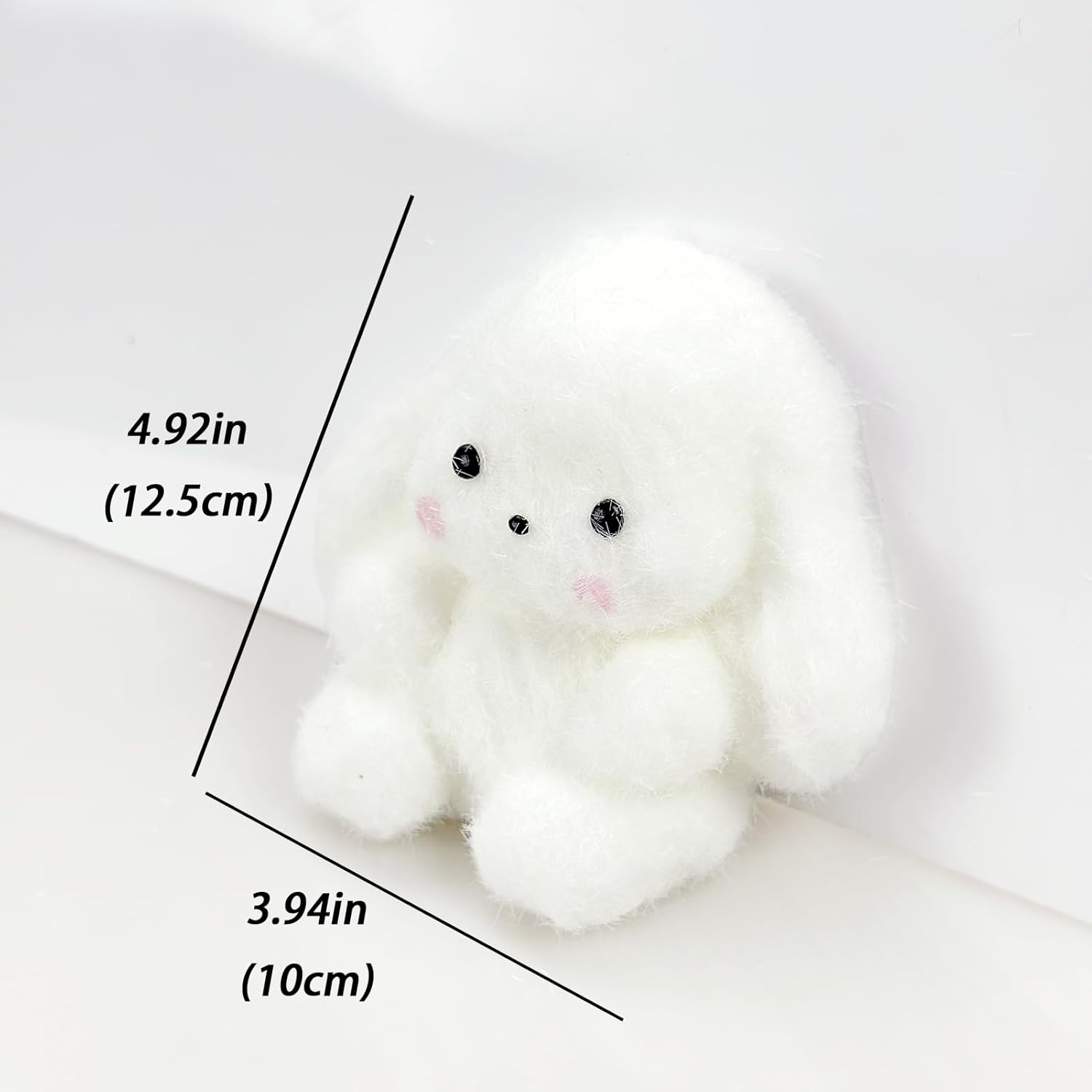 Easter Taba Squishy Bunny Handmade Fidget for Adults Teens Ultra Soft Flocked Silicone Rabbit Stress Relief Ball & Desk Decor Sticky Slow Rising Sensory Animal for Anxiety Hand Exercise