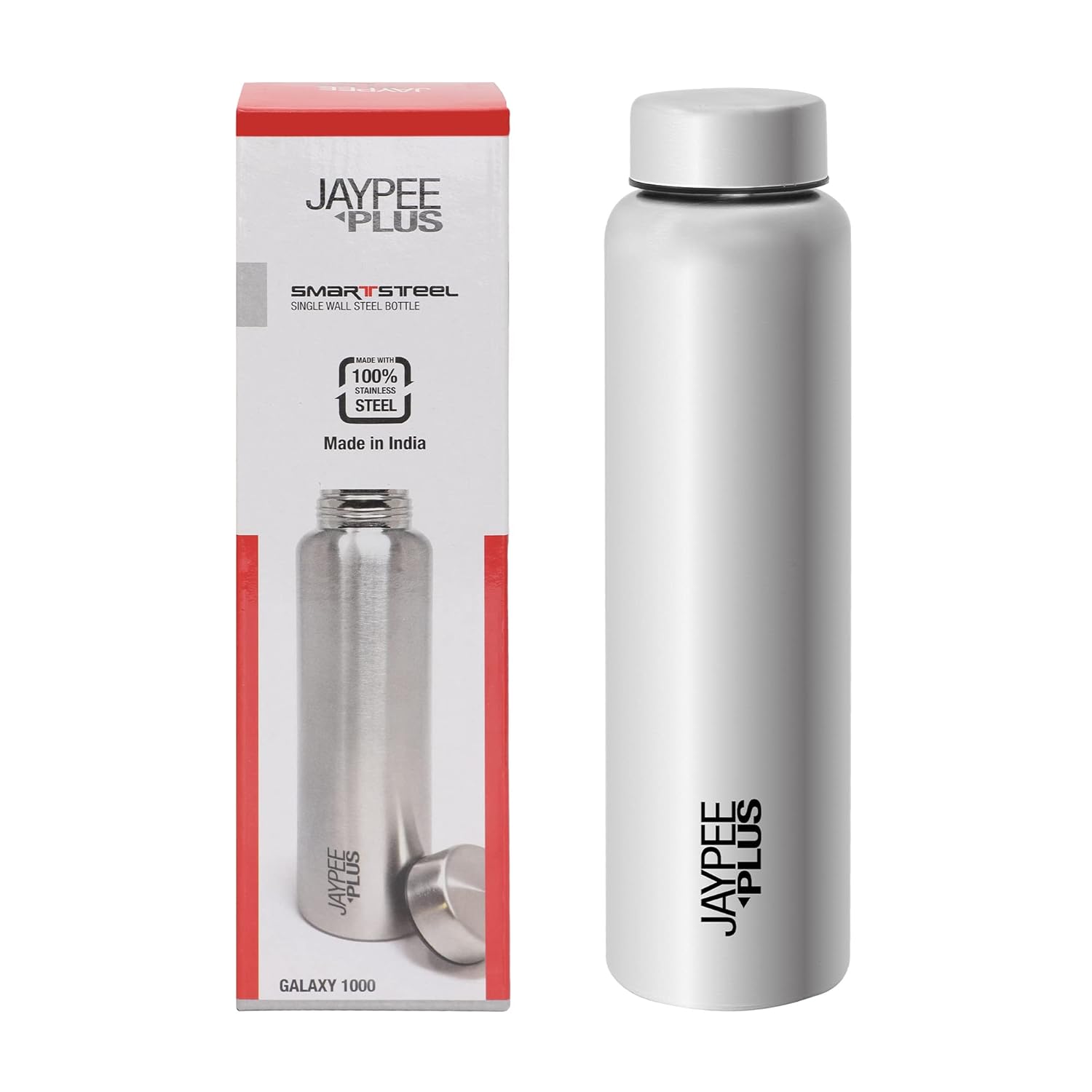 Jaypee Plus Stainless Steel Water Bottle,1000 ml,Silver Fridge water