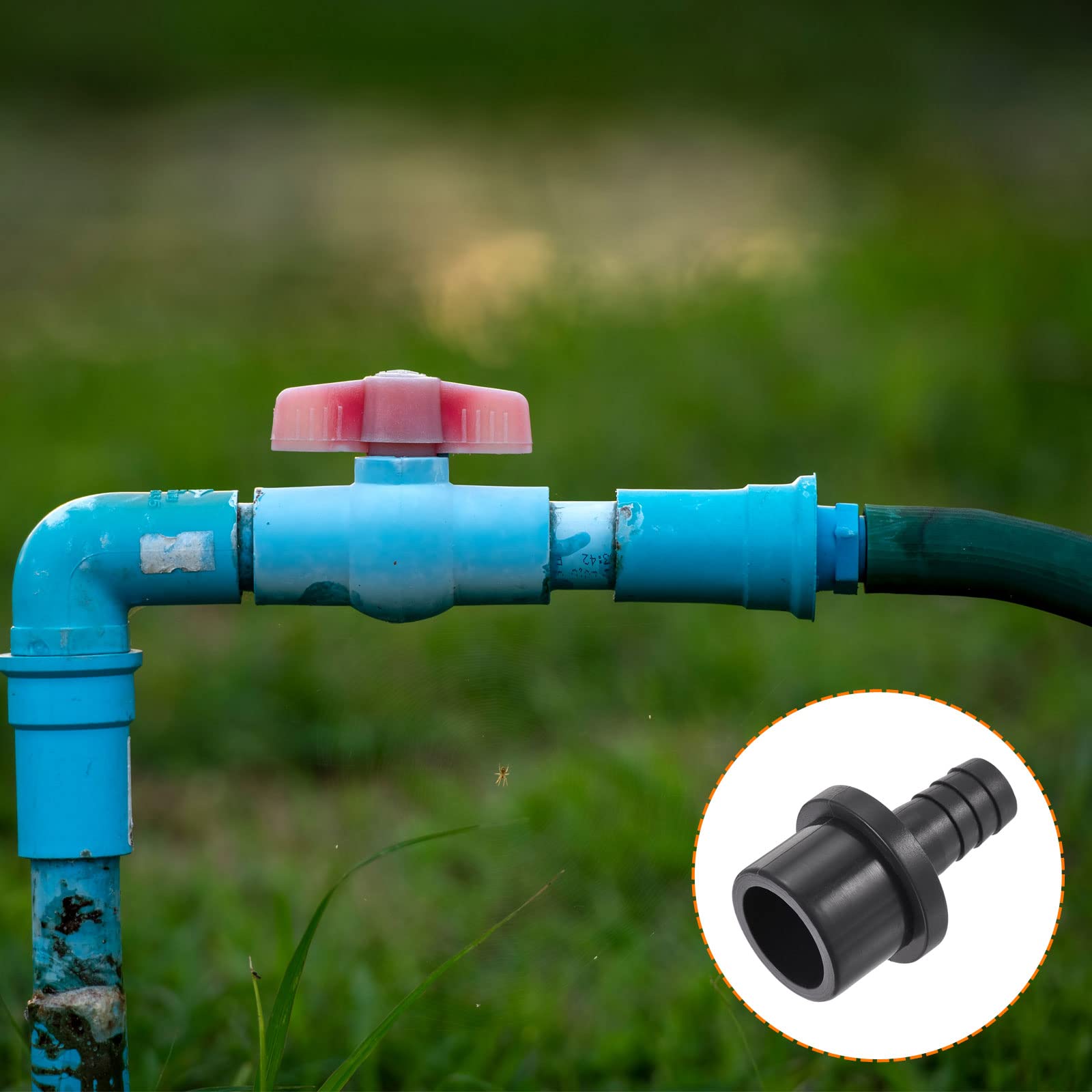 M METERXITY 3 Pack PVC Pipe Fitting, Water Tube Connector, 12mm Barb Straight Pipe Joint - Image 2