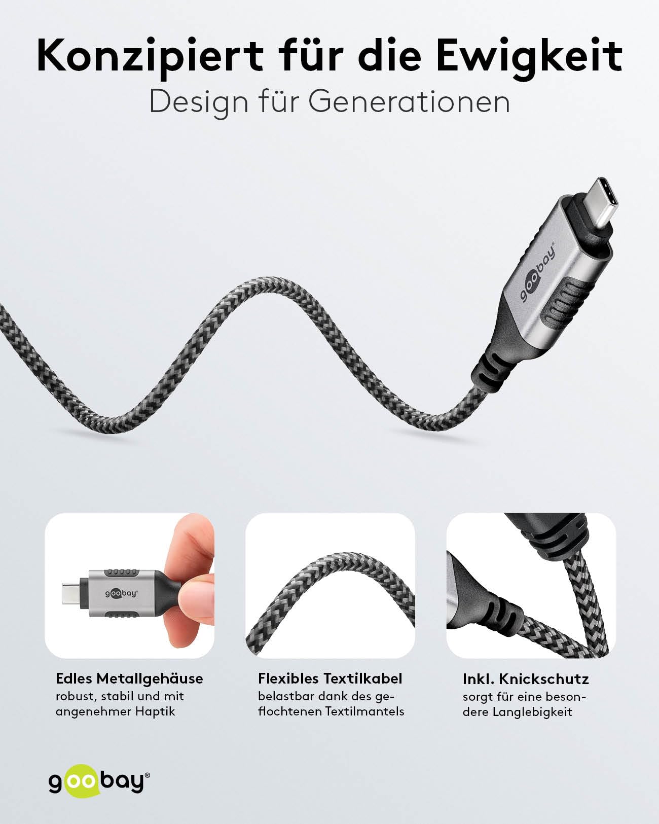 goobay USB-C 3.1 auf RJ45 Ethernet CAT 6 Kabel Slim/Adapterkabel/stabile kabelgebundene Internetverbindung mit Router/Netzwerk Switch/USB auf RJ45 Adapter / 1 Gbit/s / 15 Meter / 74408