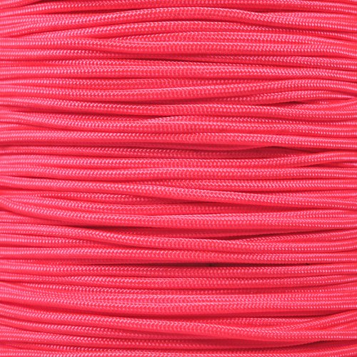 West Coast Paracord Tactical 5-Strand Nylon Core 275-LB Tensile Strength - 3/32 Inch (2.38mm) Paracord Rope (Neon Pink, 100 Feet)