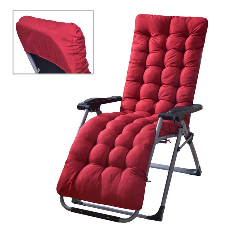Atyhao Coussins de Chaise Longue, Coussins épais de Remplacement pour Chaise Longue de Jardin, Seul Coussin de Salon pour Chaise Longue Inclinable de Jardin Extérieur (Bordeaux)