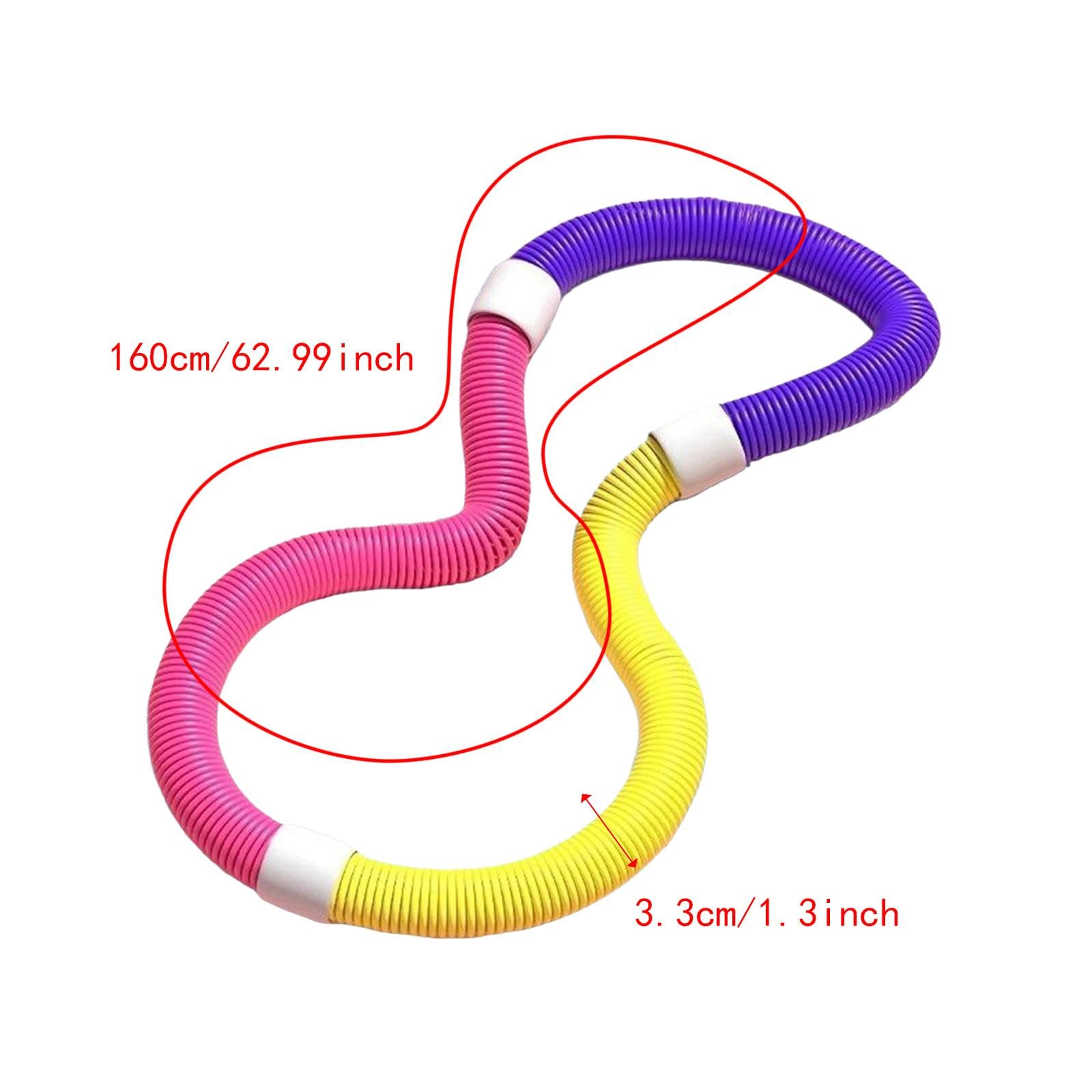 Harilla Sports Hula Hoop für Erwachsene, Fitness-Reifen mit Gewicht zur Gewichtsreduktion und Massageeffekt, weicher Fitness-Reifen, faltbarer PVC-Hula Hoop für Bauchmuskeltraining, Fettverbrennung
