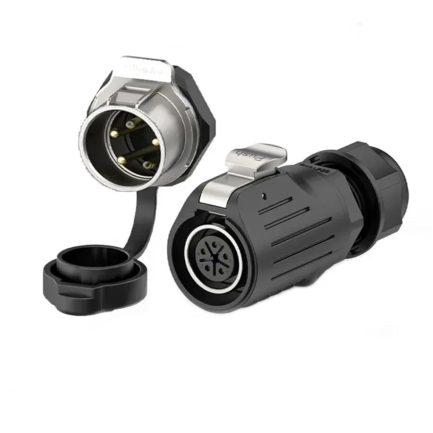 EW-LP20 IP68 Waterproof Power 2 3 4 5 7 9 12 Pin Female Male Socket M20 Connector Wire to Board Electrical 5-20A(2 Pin Female Plug)