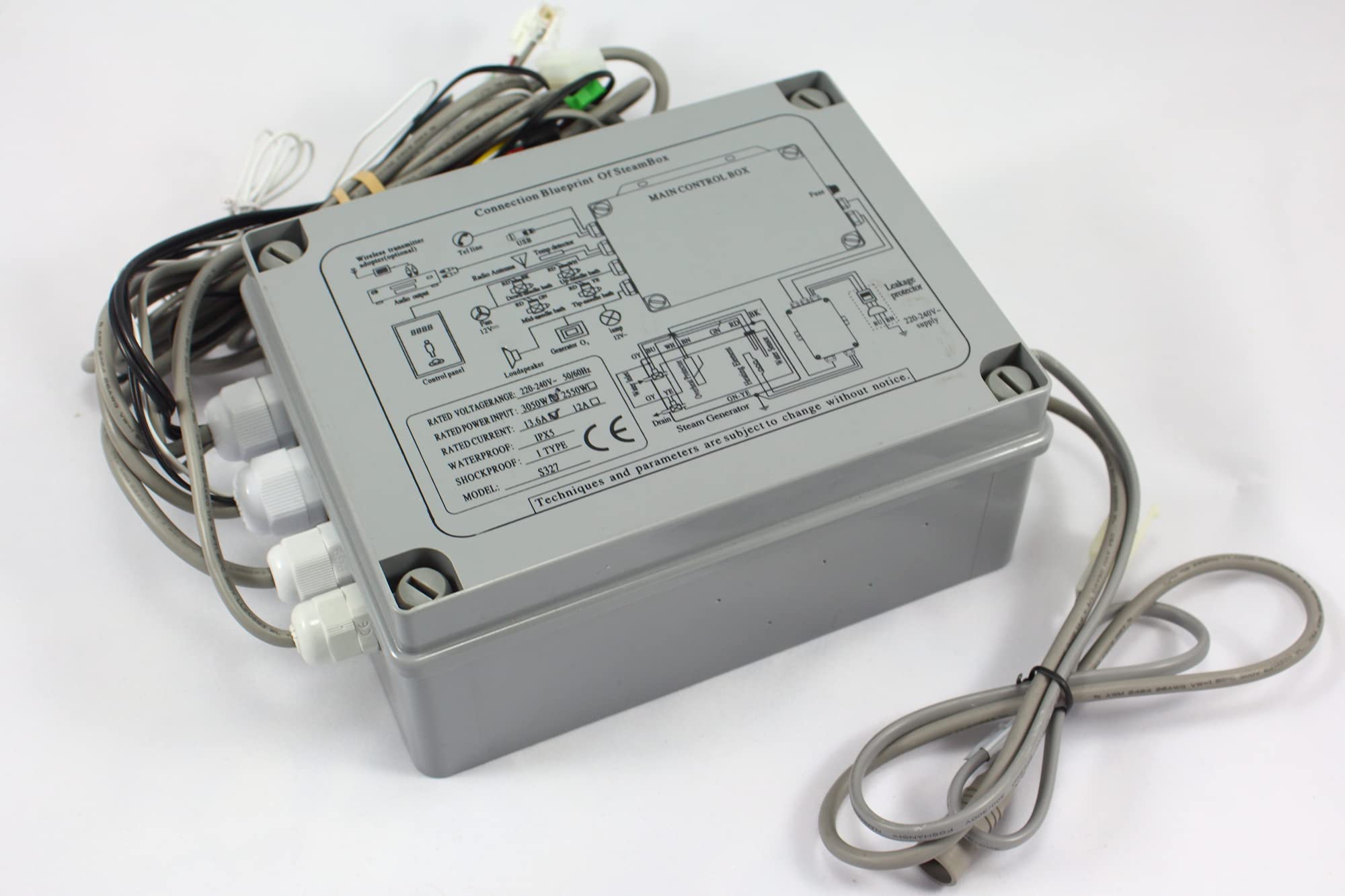 Caja de control para sauna S327 panel digital y luces blancas interiores 1