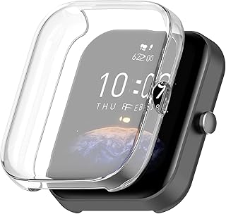 Case Compatible with Amazfit Bip 3 Pro/Amazfit Bip 3 Pro, Soft TPU Slim Silicone Bumper Protective Cover for Amazfit Bip 3 Pro/Amazfit Bip 3 (Clear)