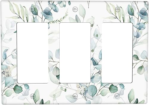 Miniatura 122 de Placa de pared de doble palanca de 2 cuadrillas con diamantes brillantes con diamantes, bonito ojo fucsia, placa frontal decorativa para dormitorio