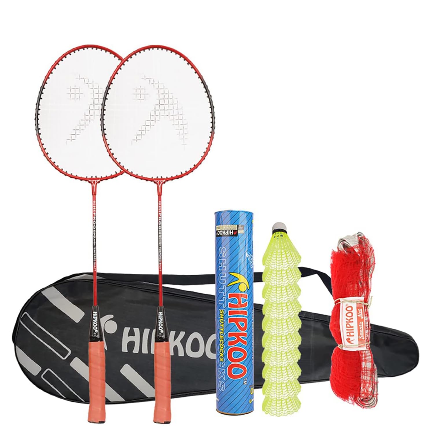 Hipkoo Sports Aluminum Full Badminton Kit |2 Wide Body Shuttle Bat with Cover,10 Nylon Shuttles and Net|Ideal for Professional & Beginner Players -Red (B07CM7ZYY6) Amazon Price History, Amazon Price Tracker