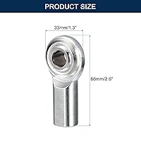 Vista 2 de CF8 Rodamiento de extremo de varilla Heim juntas, 1/2 x 1/2-20 mano derecha rosca hembra Heim Junta con tuercas de atasco 2 piezas