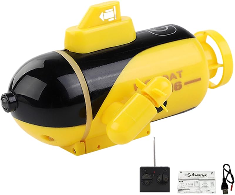 Generico Giocattolo sottomarino RC, sottomarino telecomandato - Modello di barca giocattolo elettronica per acqua - Giocattolo da piscina ricaricabile ad alta velocità resistente all'acqua per comp