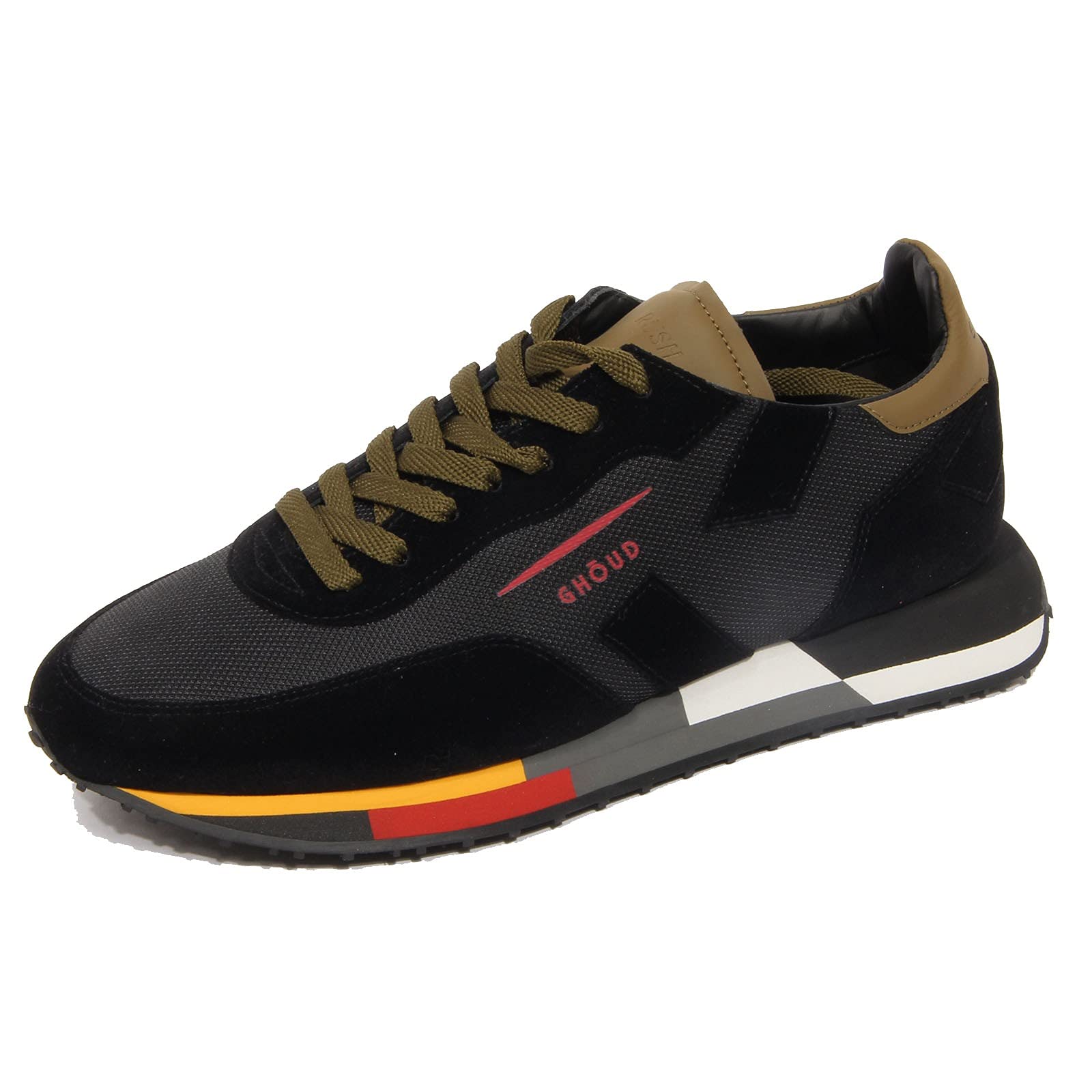 GHOUD G3204 Sneaker Uomo Rash Black Gum/Fabric/Leather Shoe Men