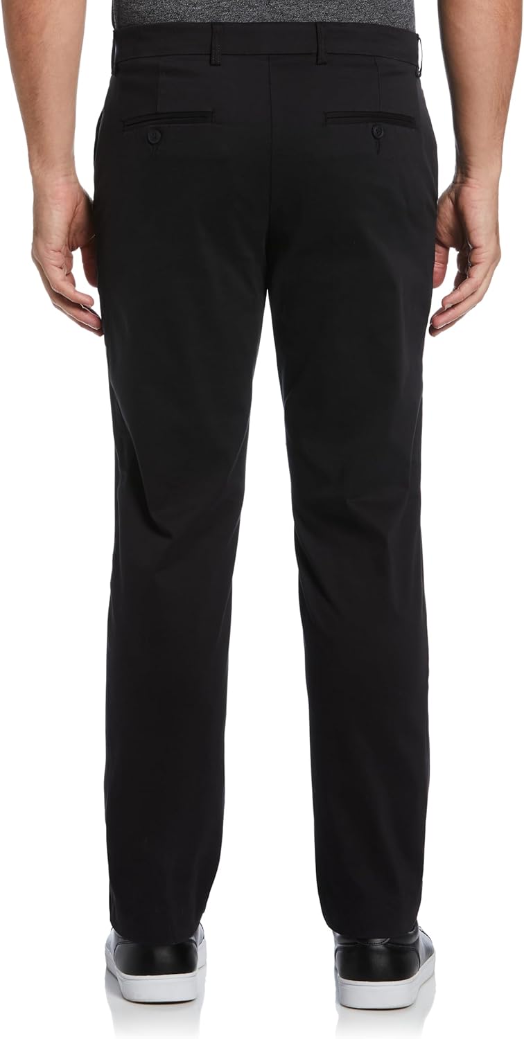 Perry Ellis Mens Portfolio Essentials Slim Fit Cotton Active Waistband Dress Pant - Image 2
