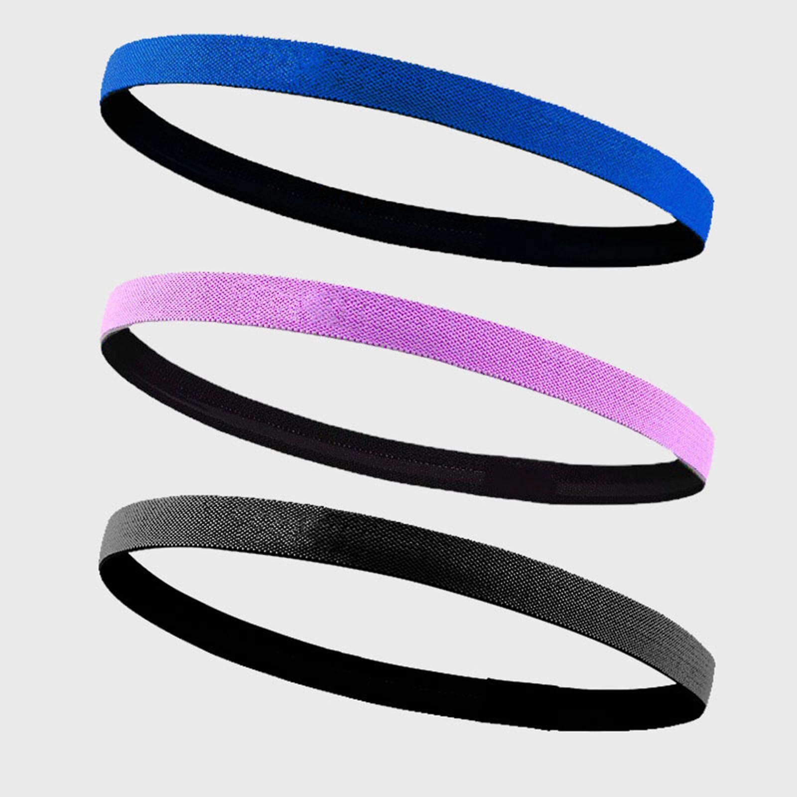 LICHTS 3X Sport Hair Band Elastic Anti Slip Sweatband for Running Football Gray-picture-50
