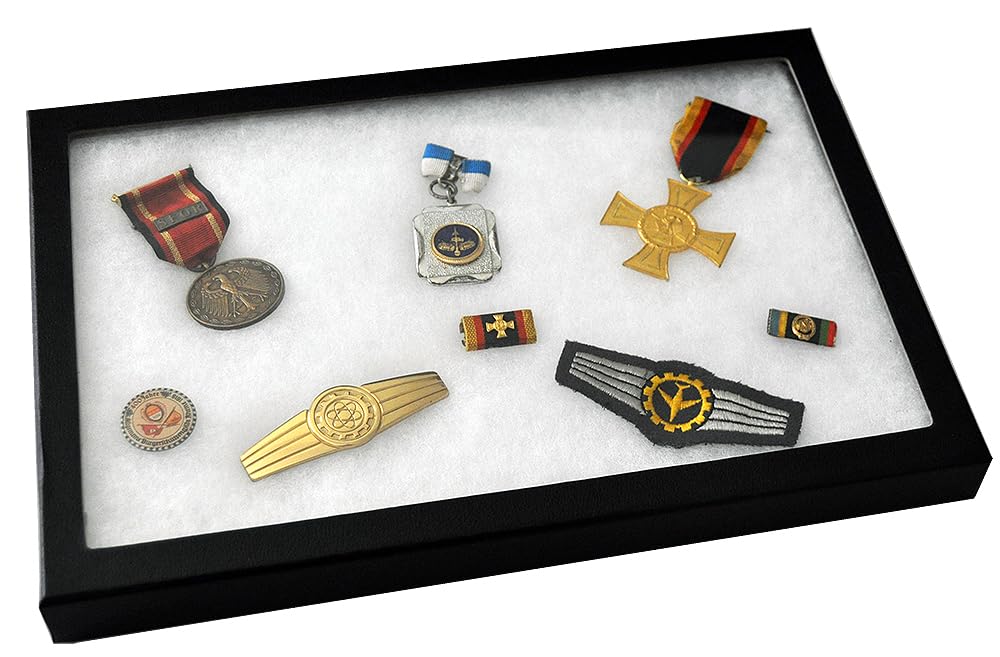 Vitrine für Orden und EHRENZEICHEN Lederrahmen Echtglas Militärorden Spielzeug