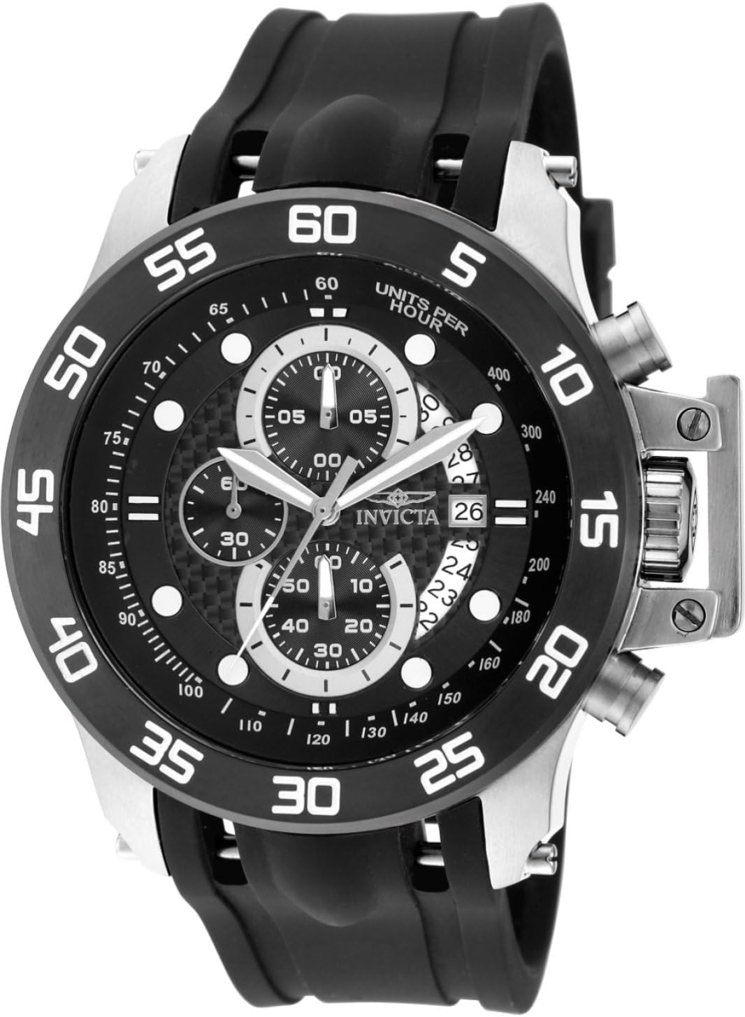 Men's I-Force Analog Display Japanese Quartz Black Watch