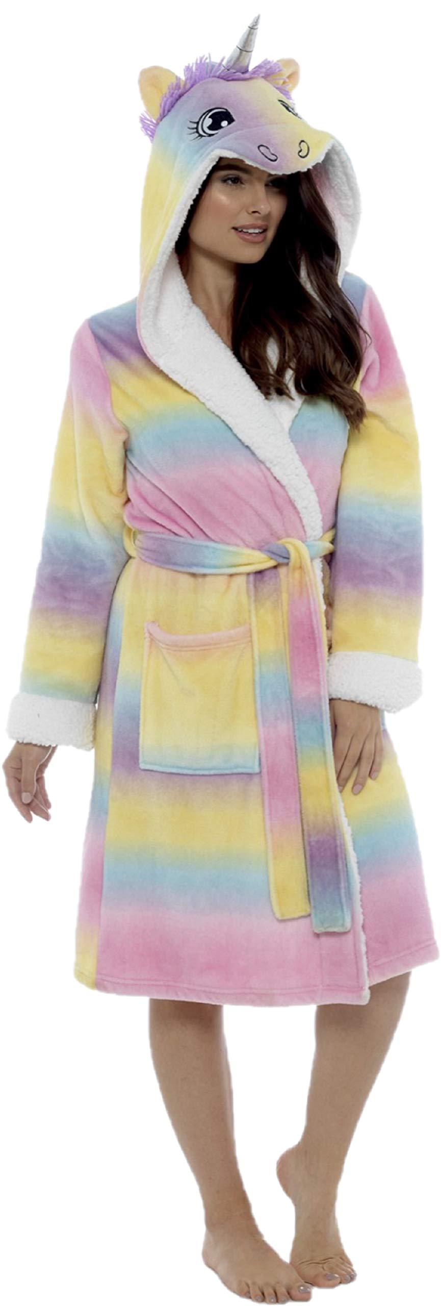 KATE MORGAN Girls Soft & Cosy Hooded Dressing Gown