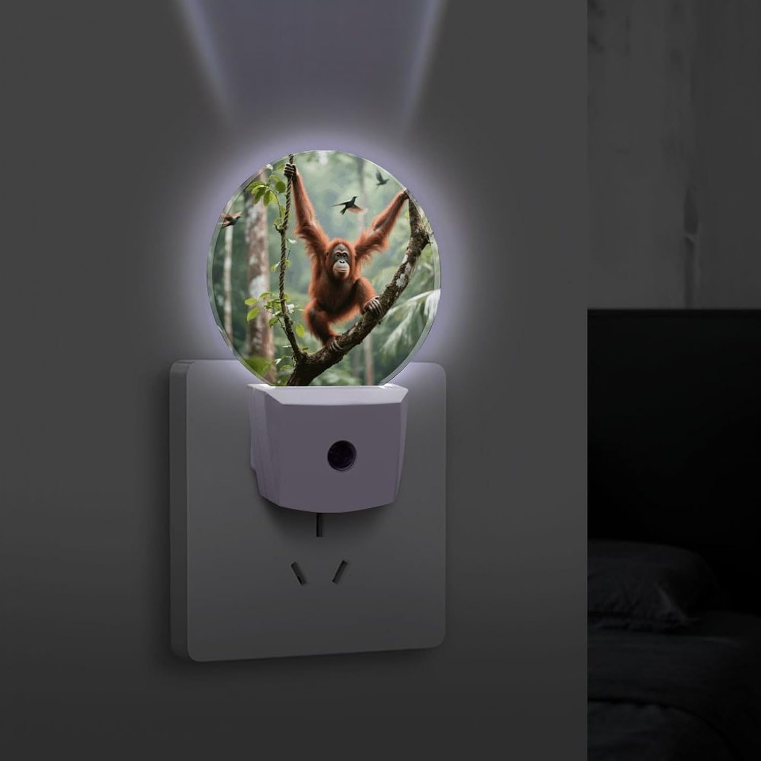 Swinging Orangutan Plug-in LED Nightlight Wall Night Light image 4