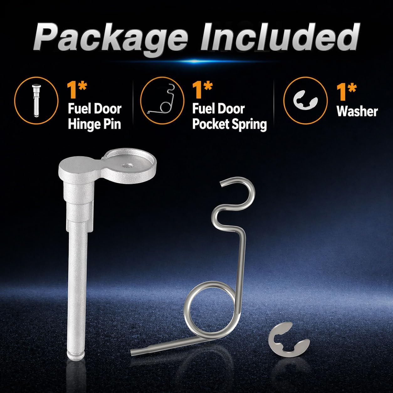 Fuel Door Hinge Pin with Gas Door Spring Compatible with Ford F150 2009-2014 Lincoln Mark LT 2010-2014 Loose Gas Cap Permanent Repair Fix Fuel Tank Repair Kit
