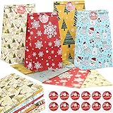 🎁[VARIOS USOS] Muy adecuado para bolsas de regalo de Navidad, bolsas de artículos de fiesta, regalos de Navidad, bolsas de bocadillos, fiestas de Navidad, bolsas de dulces, premios de clase y todos los demás usos.