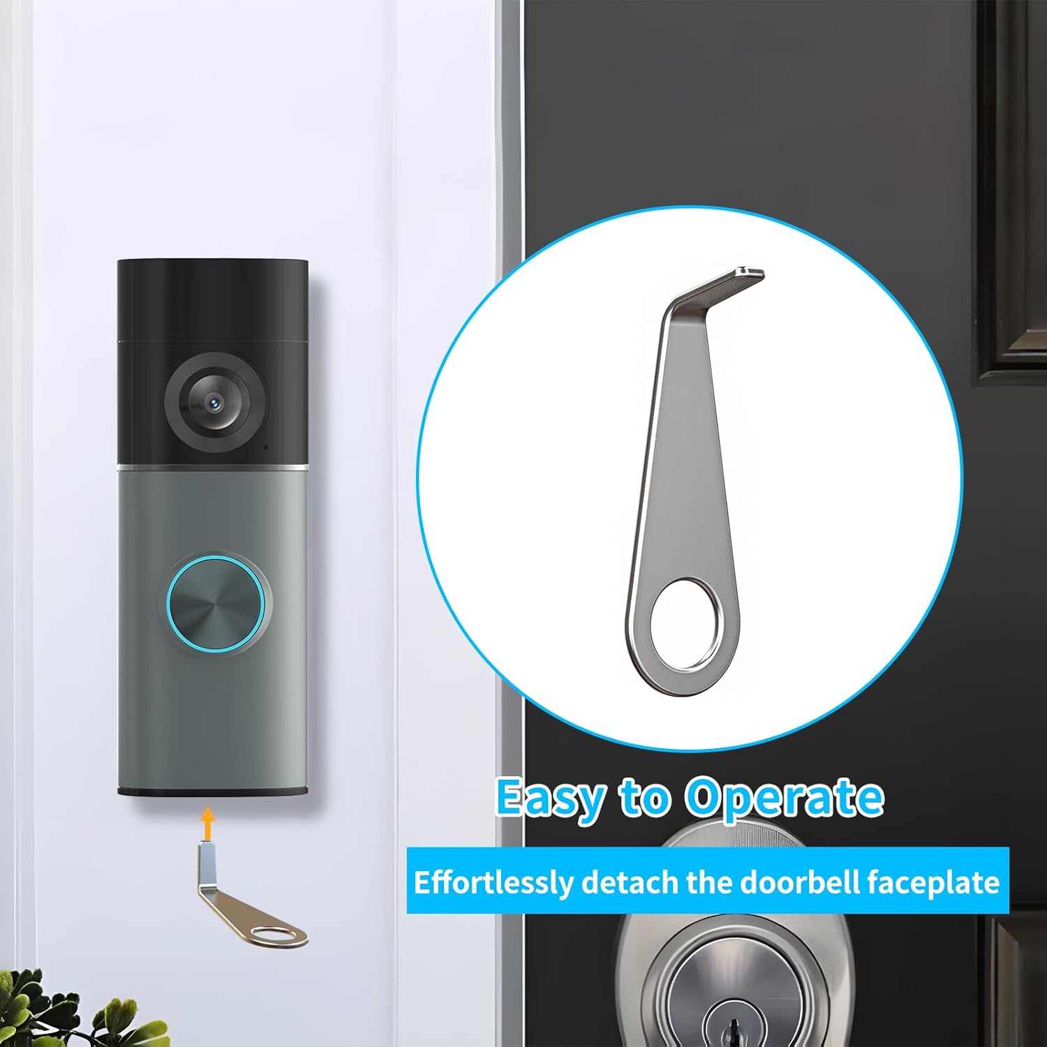 Doorbell Backplate Replacement Compatible with Wired Doorbell Plus(2nd Gen) /Pro(3rd Gen), Doorbell Wall Mount Bracket Back Plate Holder Accessories(Black)