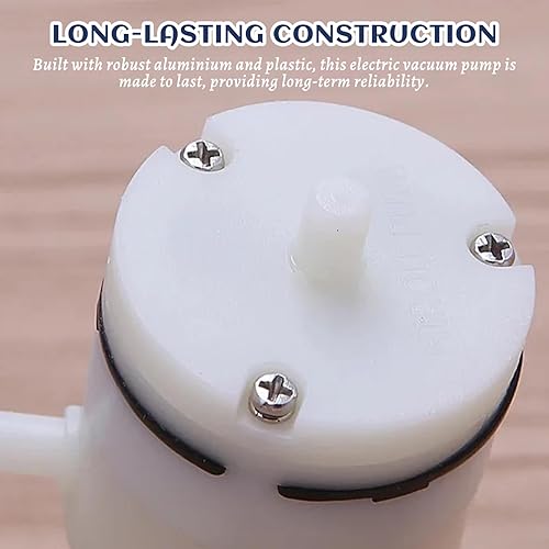 Miniatura 6 de Mini bomba de aire, mini bomba de vacío autocebante de 12 V con 2 abrazaderas de manguera para equipos médicos y electrodomésticos