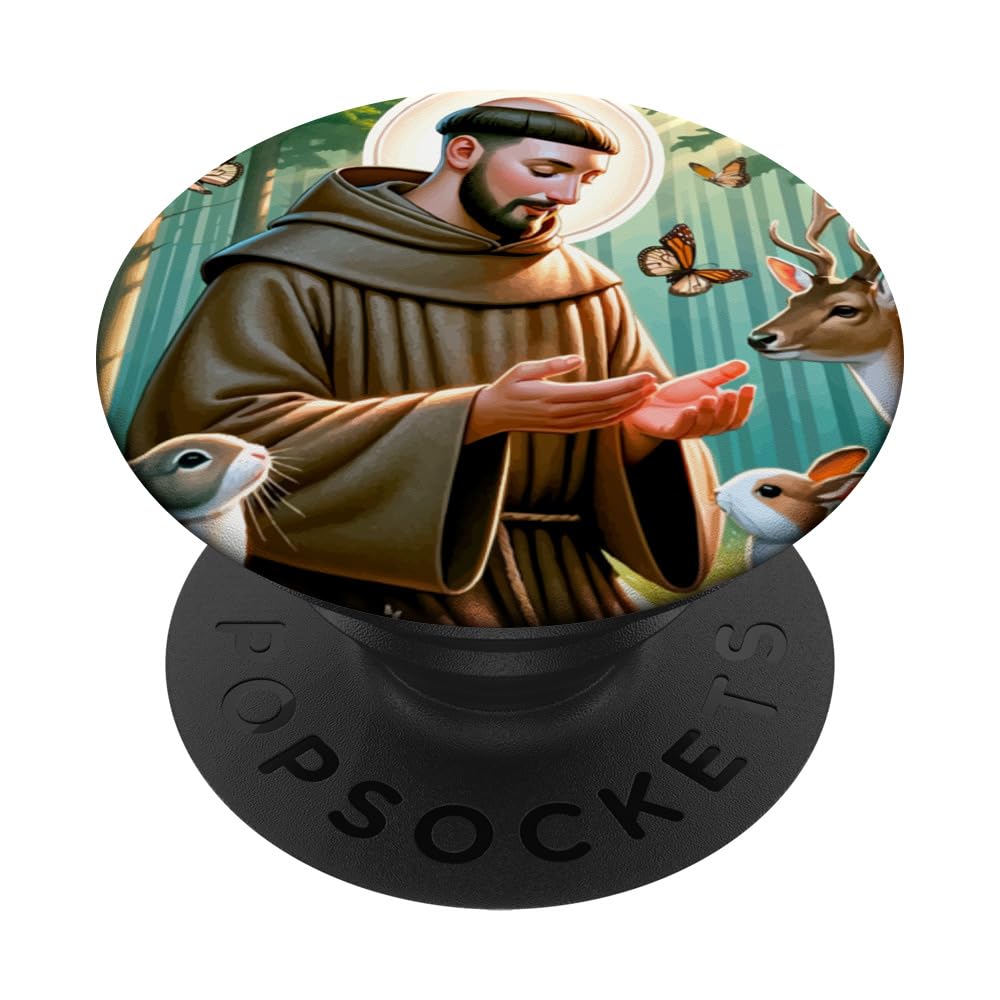 San Francesco d'Assisi Animali Cattolici PopSockets PopGrip