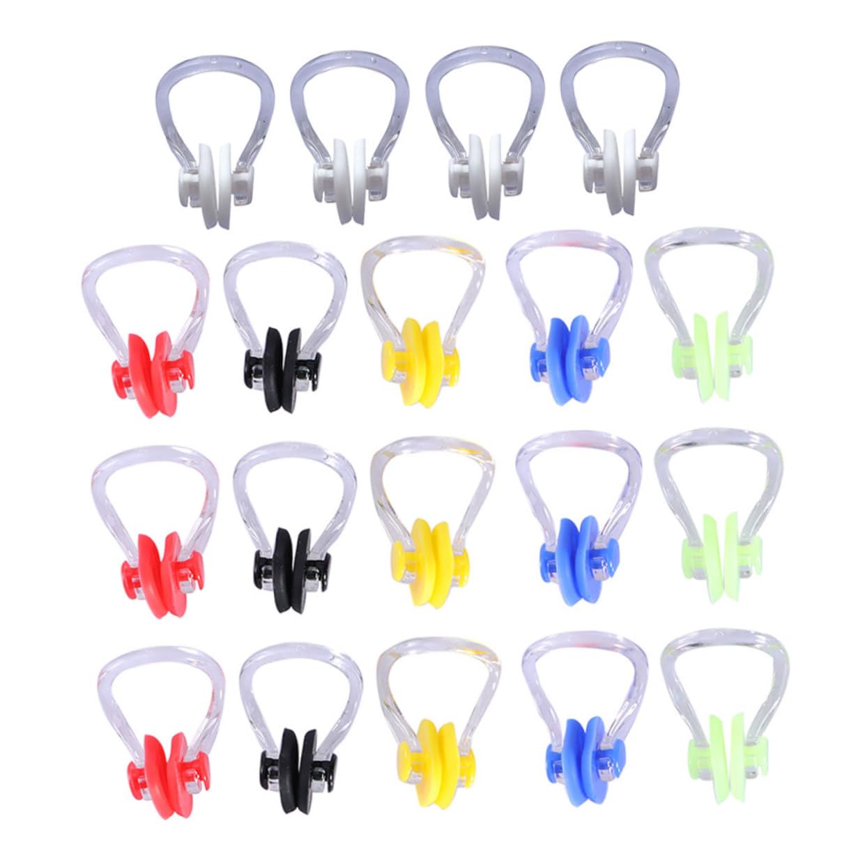 ifundom Nasales De Natación De Clips Impermeables Y Cómodos para Adultos Accesorios De Natación 20 Piezas*4