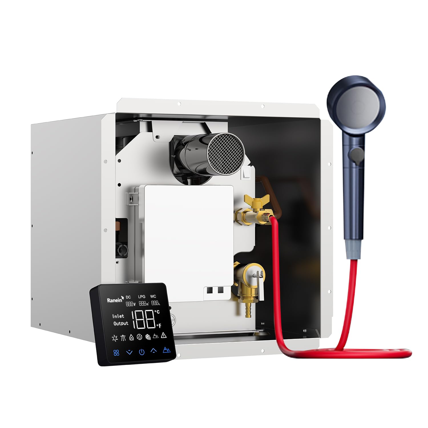 Ranein RV Tankless Water Heater, 65,000 BTU, 3.9 GPM, CSA, Model RA65ZH