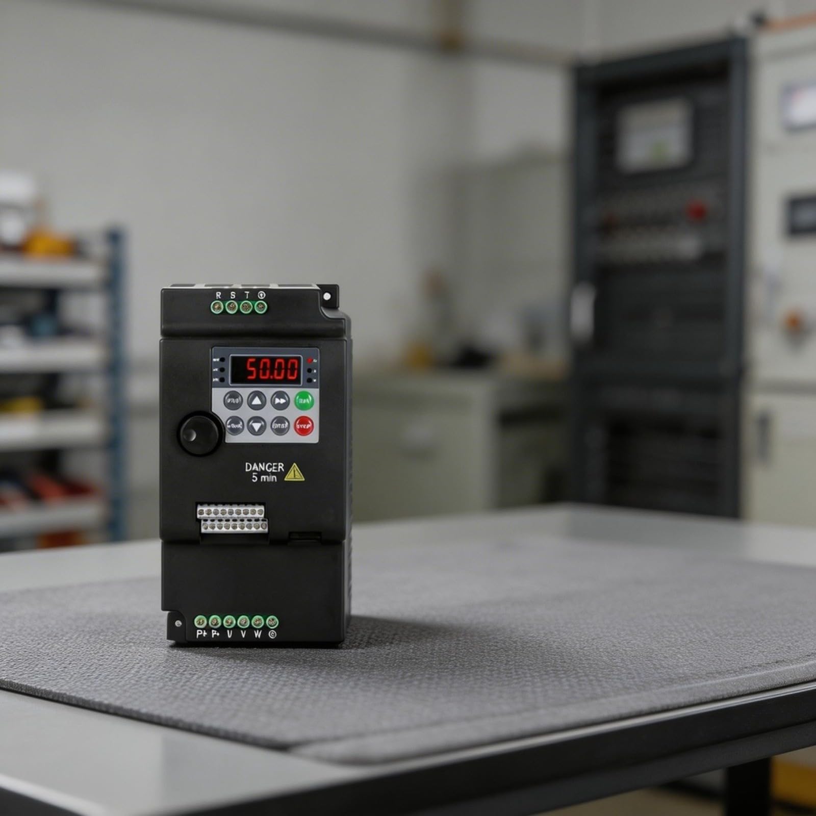 Convertitore di frequenza trifase, invertitore di 0.75Kw Vfd per controllo del motore, azionamento variabile di frequenza 380V con protezione di sovraccarico per automazione industriale