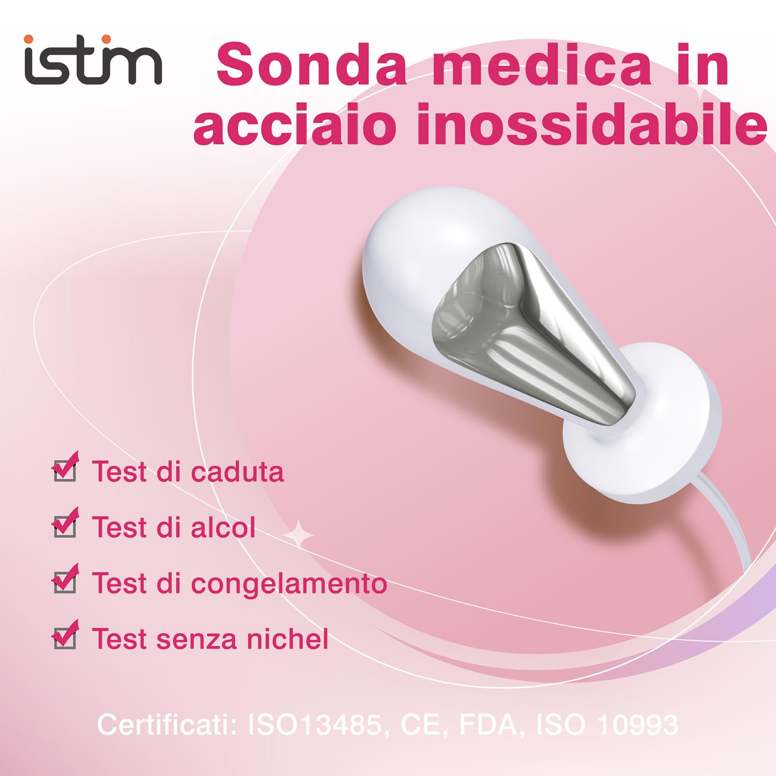 iSTIM Stimolatore per incontinenza Kegel V2 con sonda per il controllo della vescica e esercizi per il pavimento pelvico per donne Stimolatore elettrico muscolare (EMS