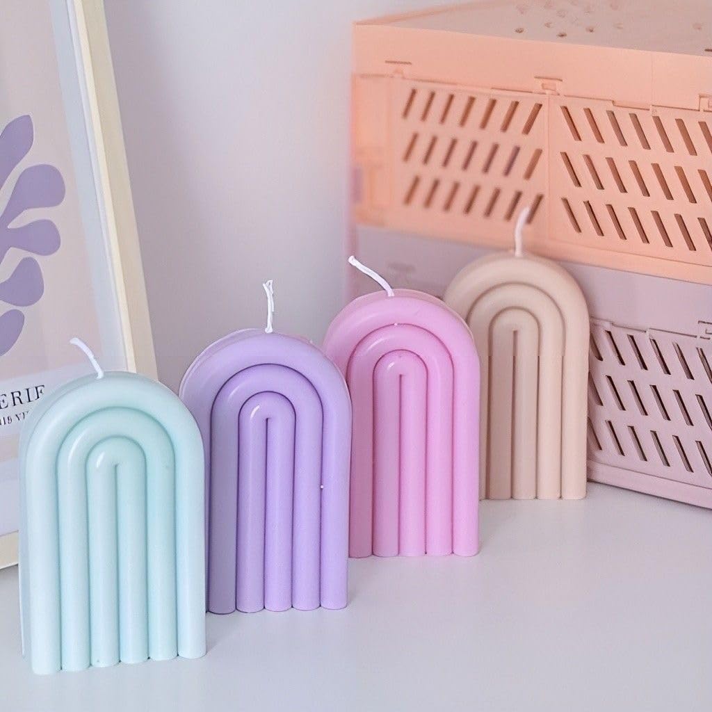 Set of 10 Colorful Arch Candle Candle for Diwali/Home décor/Gift Item