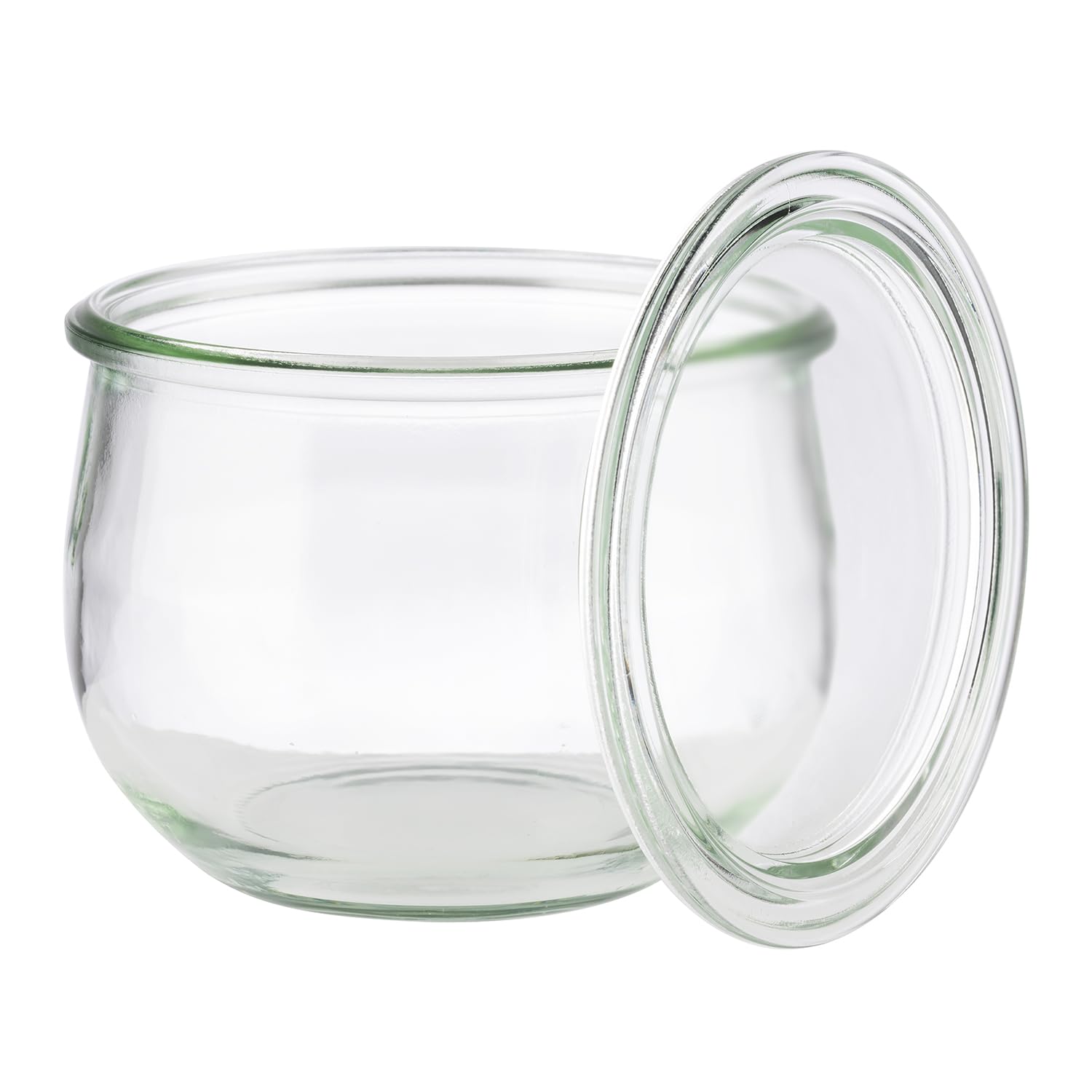 APS Set de 6 Verres Originaux WECK 580 ML avec Couvercle - Ø 11 cm/Hauteur 9 cm/Forme Tulipe