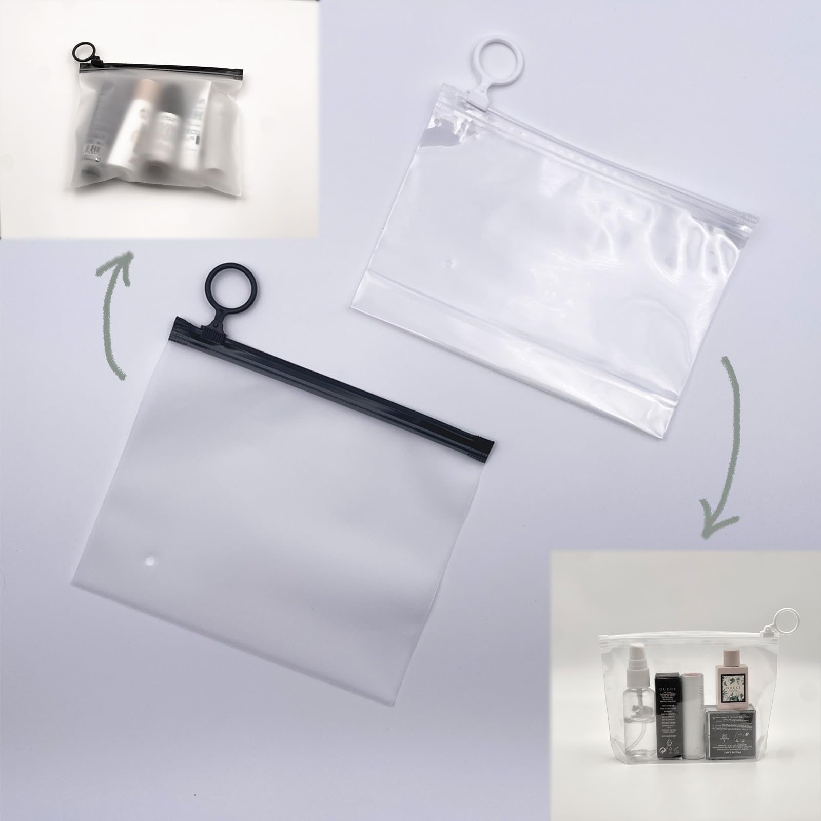 Reise-Make-up-Tasche, Kosmetik-Organizer mit breiter Öffnung und Trennwand, Kulturbeutel aus PU-Leder mit 2 Mini-Aufbewahrungstaschen, Pink, Kosmetik-Organizer mit mehreren Fächern und breiter