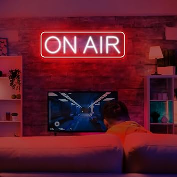 On Air Neon Sign LED light LARGE 30x9-Super Bright-Remote included On air sign with remote on air light sign on air led sign, live On Air neon light On Air light up sign LED streaming live