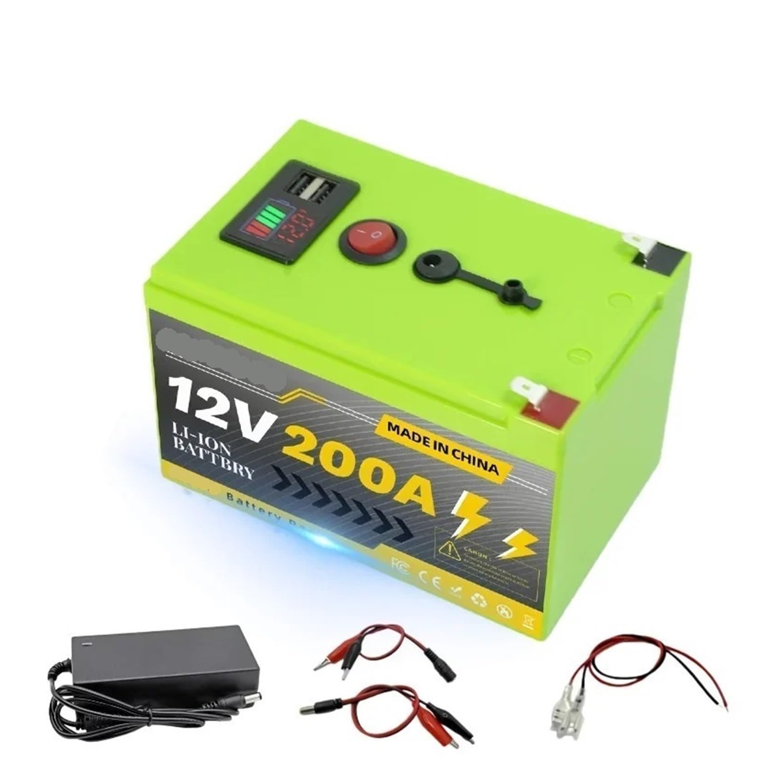 Batteria al litio LiFePO4 da 200000 mAh 12V 4000+ cicli profondi,