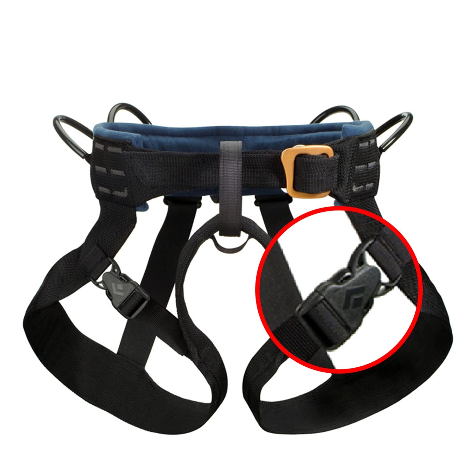 SwaYve Arnés de Seguridad para Trabajar en Altura, Cinturón de Seguridad para Escalada en Roca con Detención de Caídas, Cinturón de Seguridad de Medio Cuerpo para Trabajar en Escalada en Techos/Blue/S